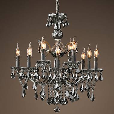 Люстра BLS 30476 19th c Rococo iron and Smoke crystal