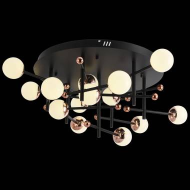 Люстра Natali Kovaltseva LED LAMPS 81344 GOLD BLACK